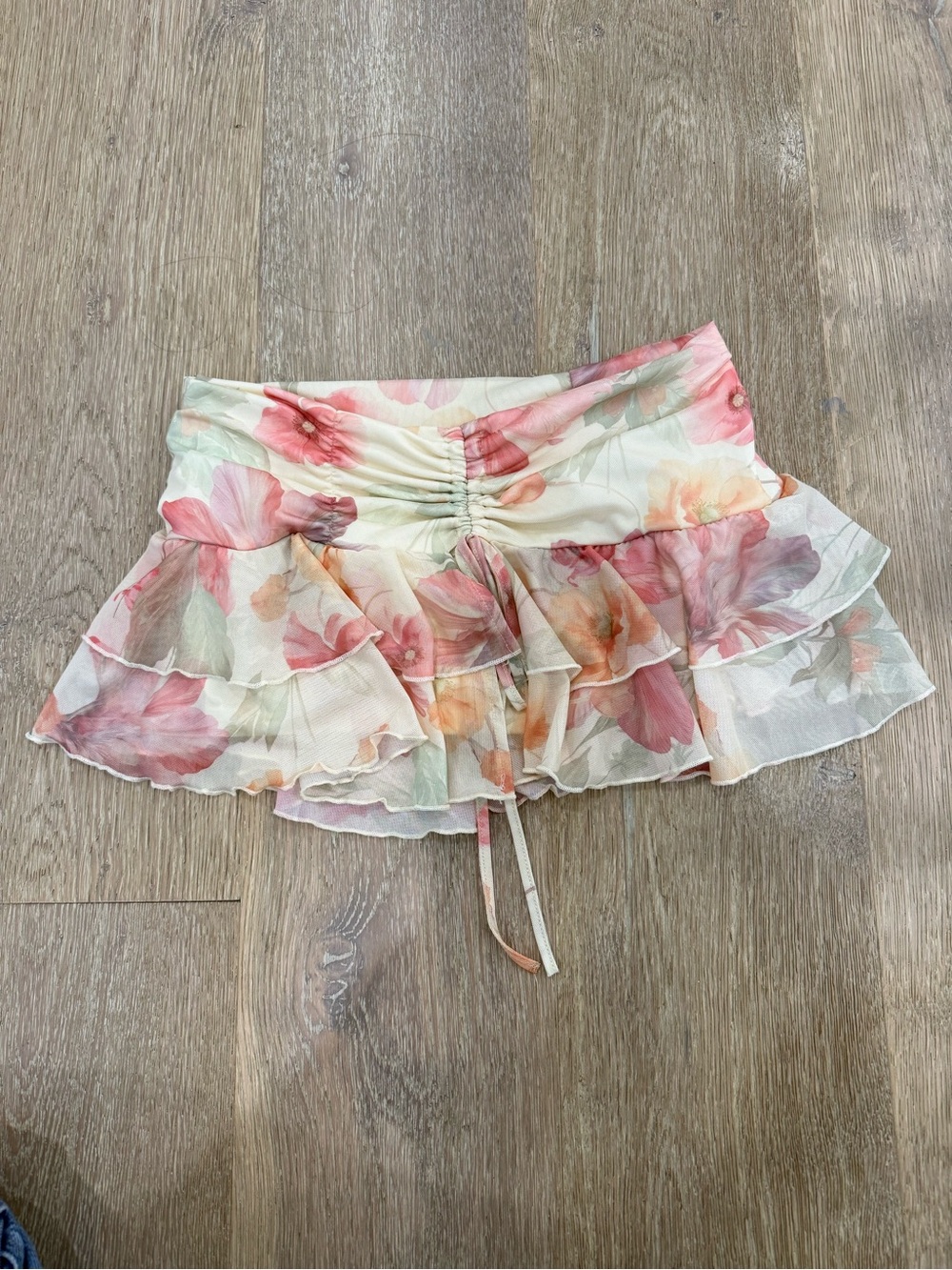 Floral Ruffle Mini Skirt - Picture 3 of 4